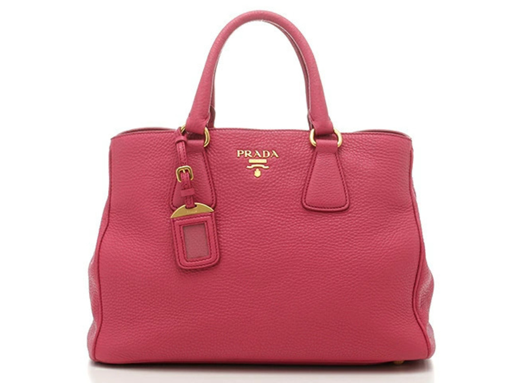 Prada Shoulder Bag Calfskin PEONIA Pink